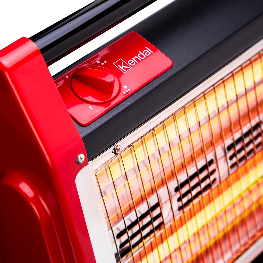 ESTUFA CALEFACTOR DE CUARZO KENDAL KC-160AS ROJO - 3