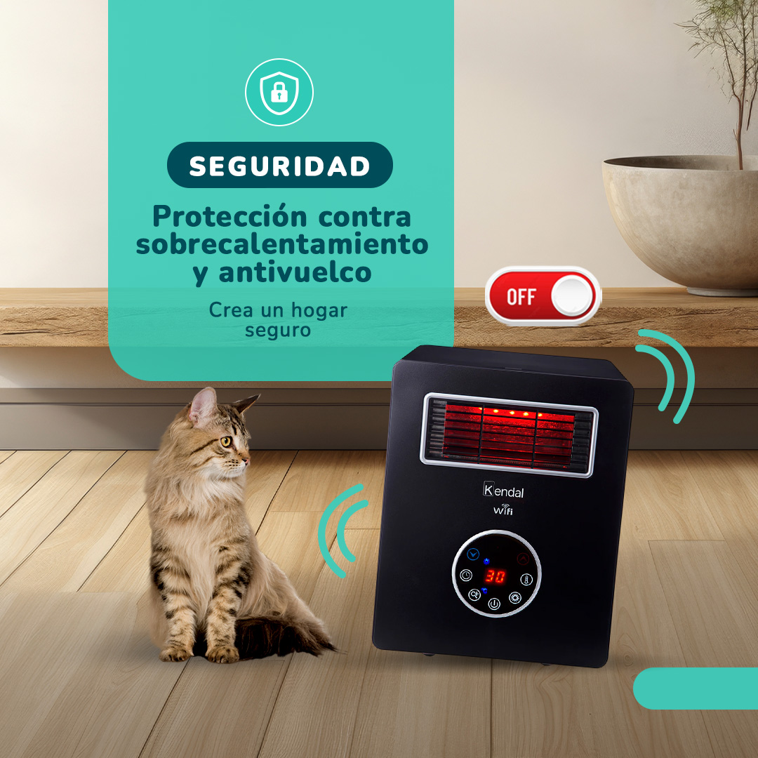 ESTUFA INFRARROJA KENDAL KPCH05A WIFI-FILTRO HEPA-30 M2- 1500W - 3