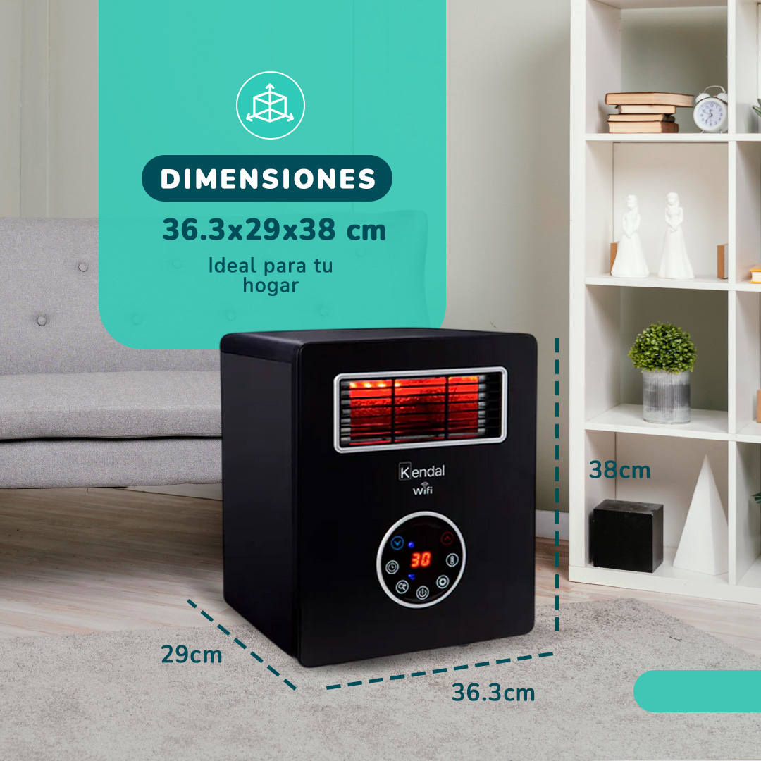 ESTUFA INFRARROJA KENDAL KPCH05A WIFI-FILTRO HEPA-30 M2- 1500W - 4