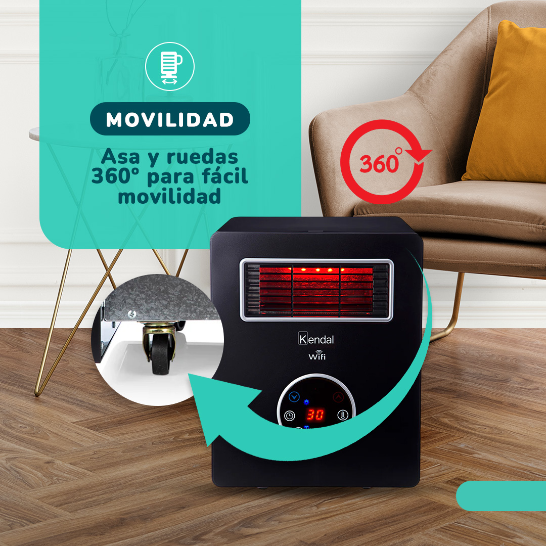 ESTUFA INFRARROJA KENDAL KPCH05A WIFI-FILTRO HEPA-30 M2- 1500W - 8