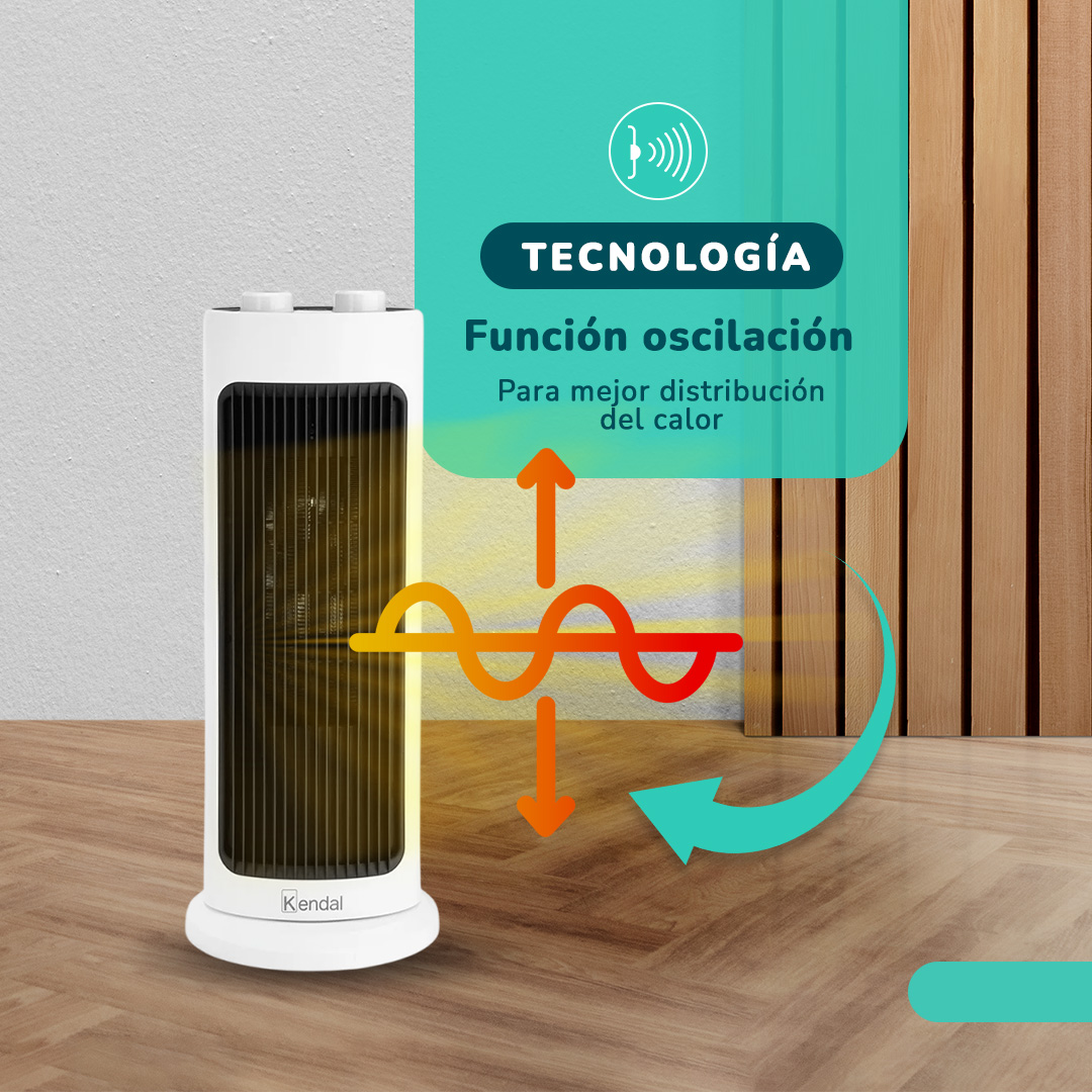 ESTUFA CALEFACTOR DE PTC KENDAL  KPTC-16 TURBO - 2