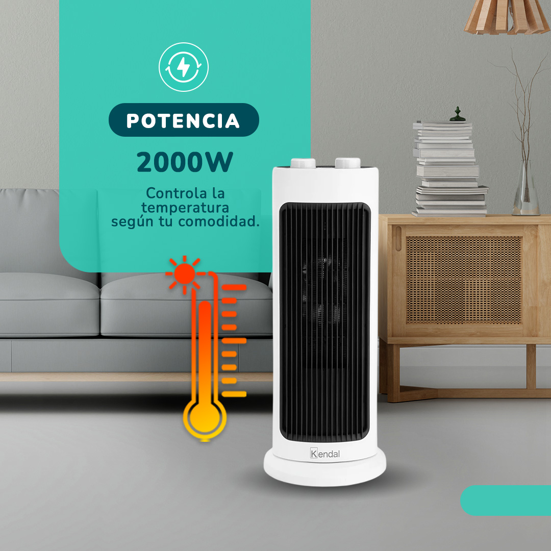 ESTUFA CALEFACTOR DE PTC KENDAL  KPTC-16 TURBO - 9