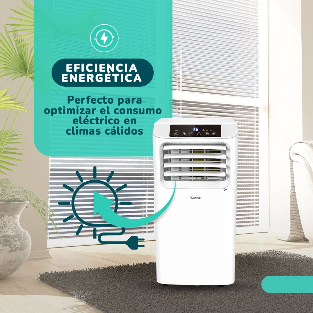 AIRE ACONDICIONADO PORTÁTIL 9000 BTU, FRIO 3 EN 1 CON DESHUMIDIFICADOR - 4
