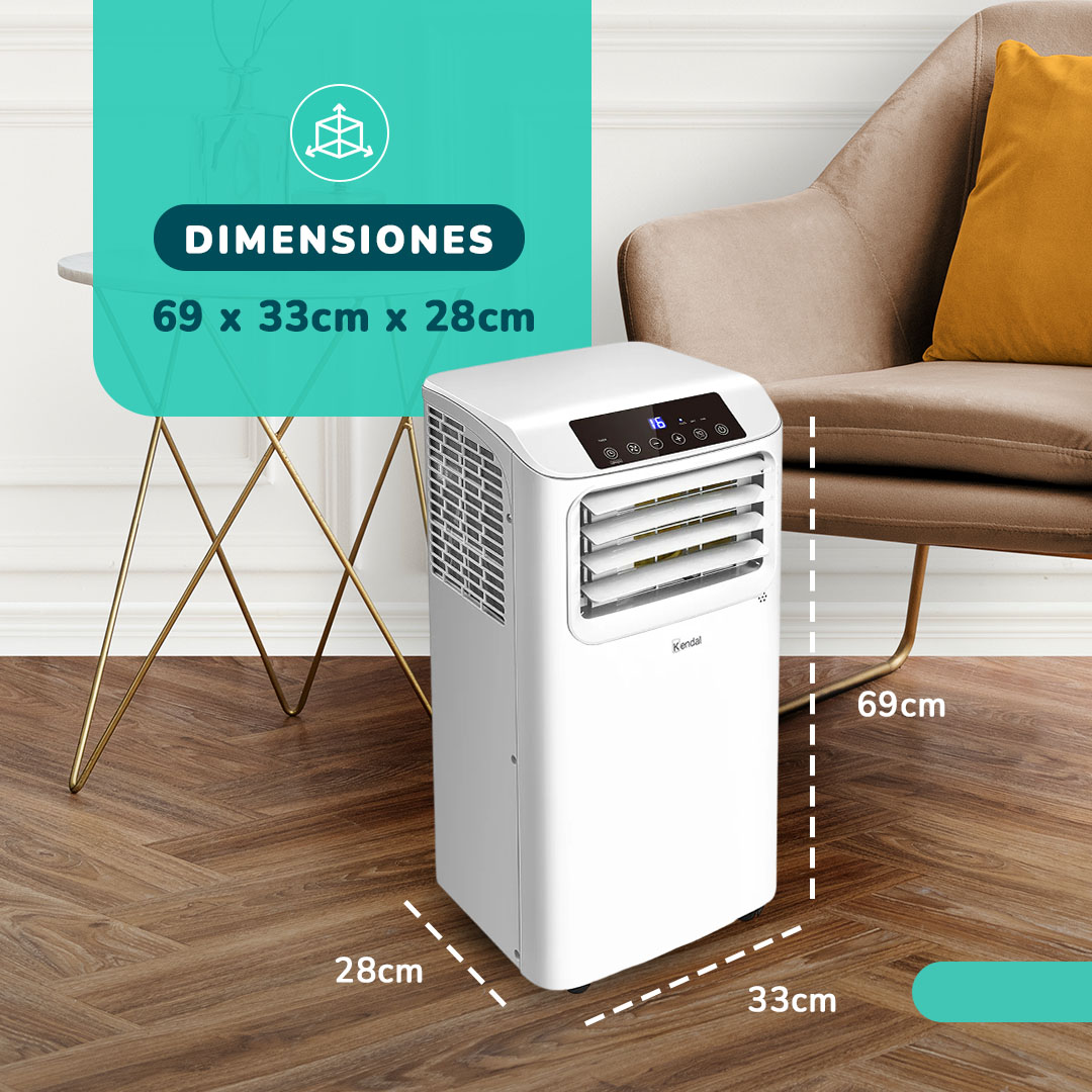 AIRE ACONDICIONADO PORTÁTIL 9000 BTU, FRIO 3 EN 1 CON DESHUMIDIFICADOR - 6