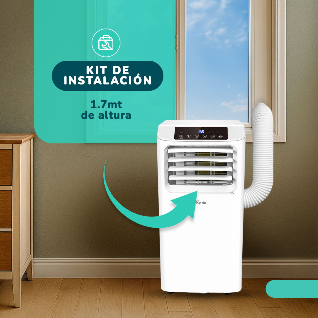 AIRE ACONDICIONADO PORTÁTIL 9000 BTU, FRIO 3 EN 1 CON DESHUMIDIFICADOR - 7