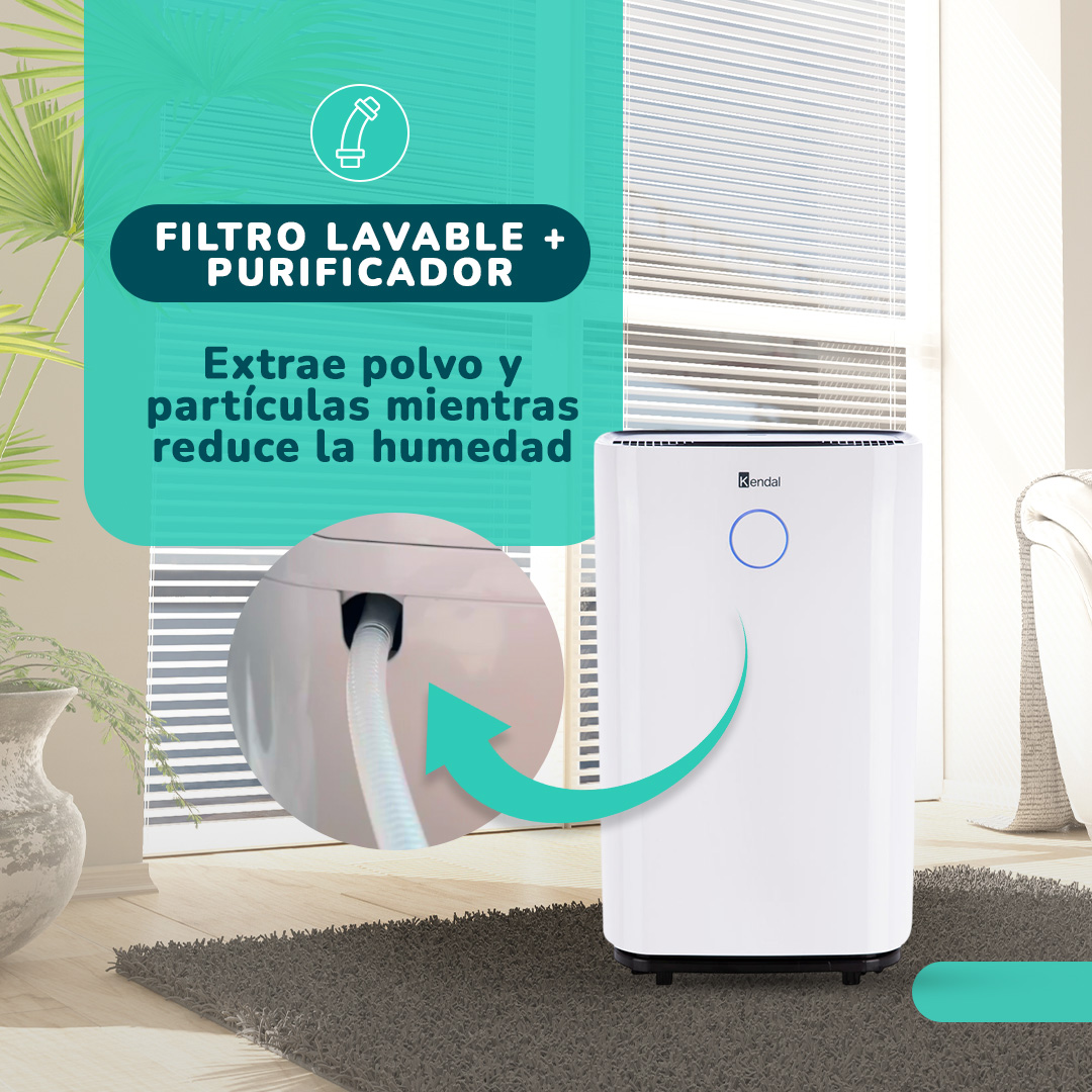 DESHUMEDECEDOR Y PURIFICADORK ENDAL 20 LT COBERTURA 30M2  POTENCIA 325W OL20-D025C - 4