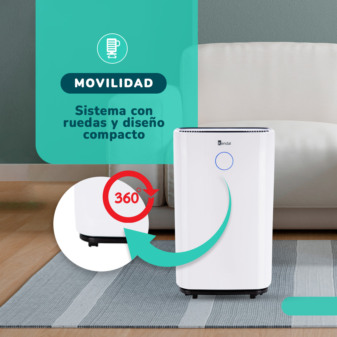 DESHUMEDECEDOR Y PURIFICADORK ENDAL 20 LT COBERTURA 30M2  POTENCIA 325W OL20-D025C - 8