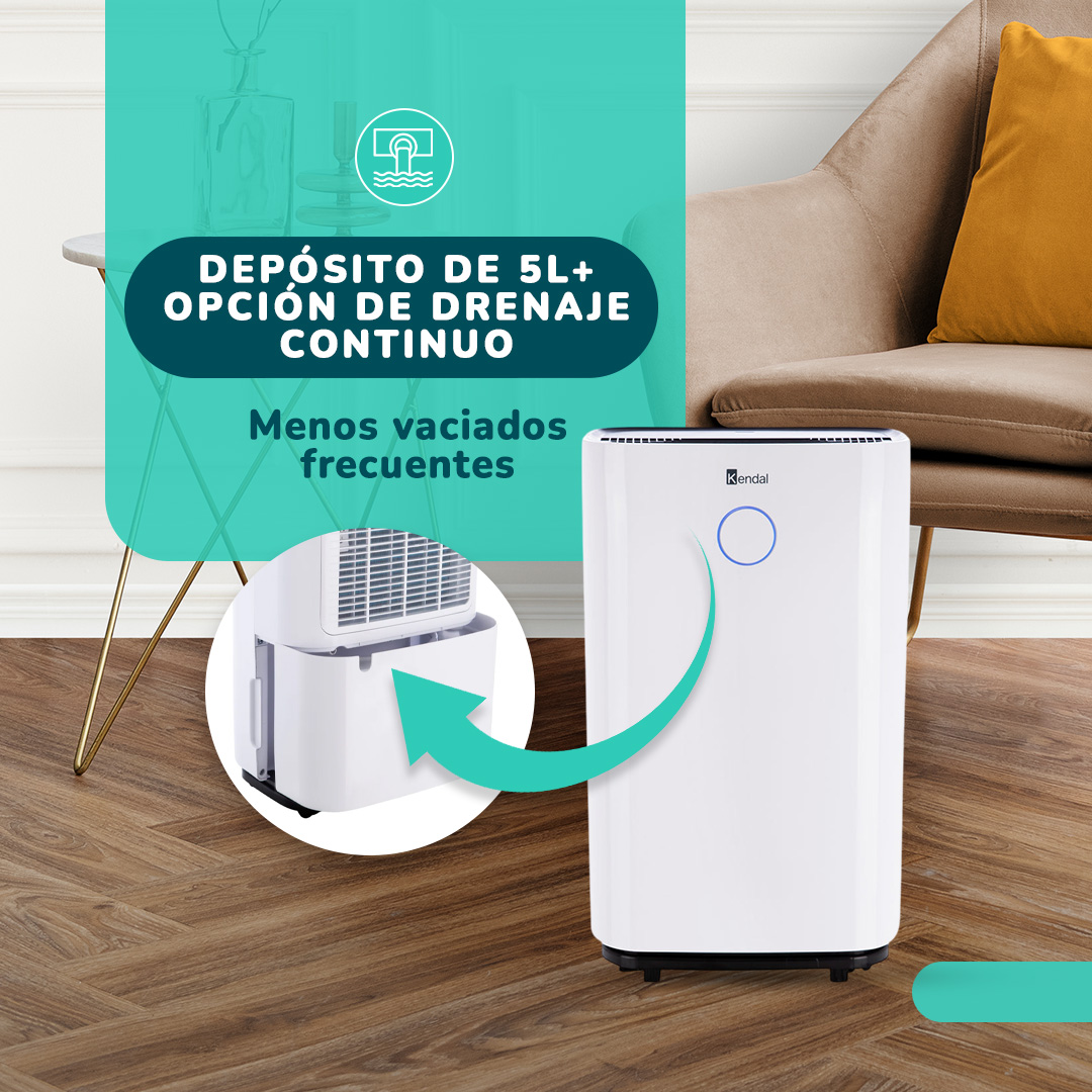 DESHUMEDECEDOR Y PURIFICADORK ENDAL 20 LT COBERTURA 30M2  POTENCIA 325W OL20-D025C - 9