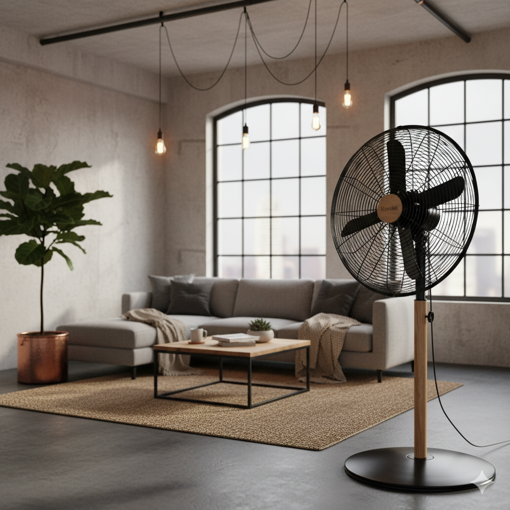 VENTILADOR DE PEDESTAL 16 PULGADAS KZF-1616 METAL MADERA. - 6