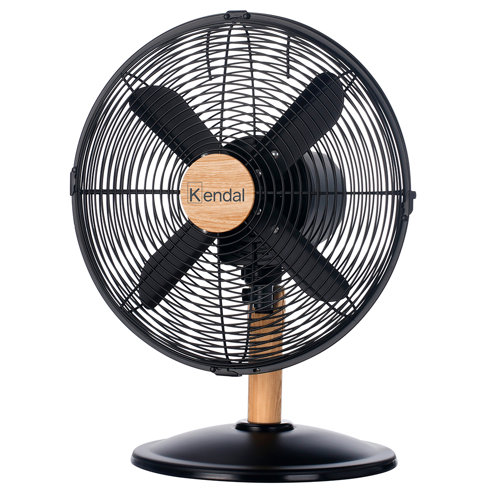 VENTILADOR SOBREMESA 12 PULGADAS KZF-1214D METAL MADERA - 1