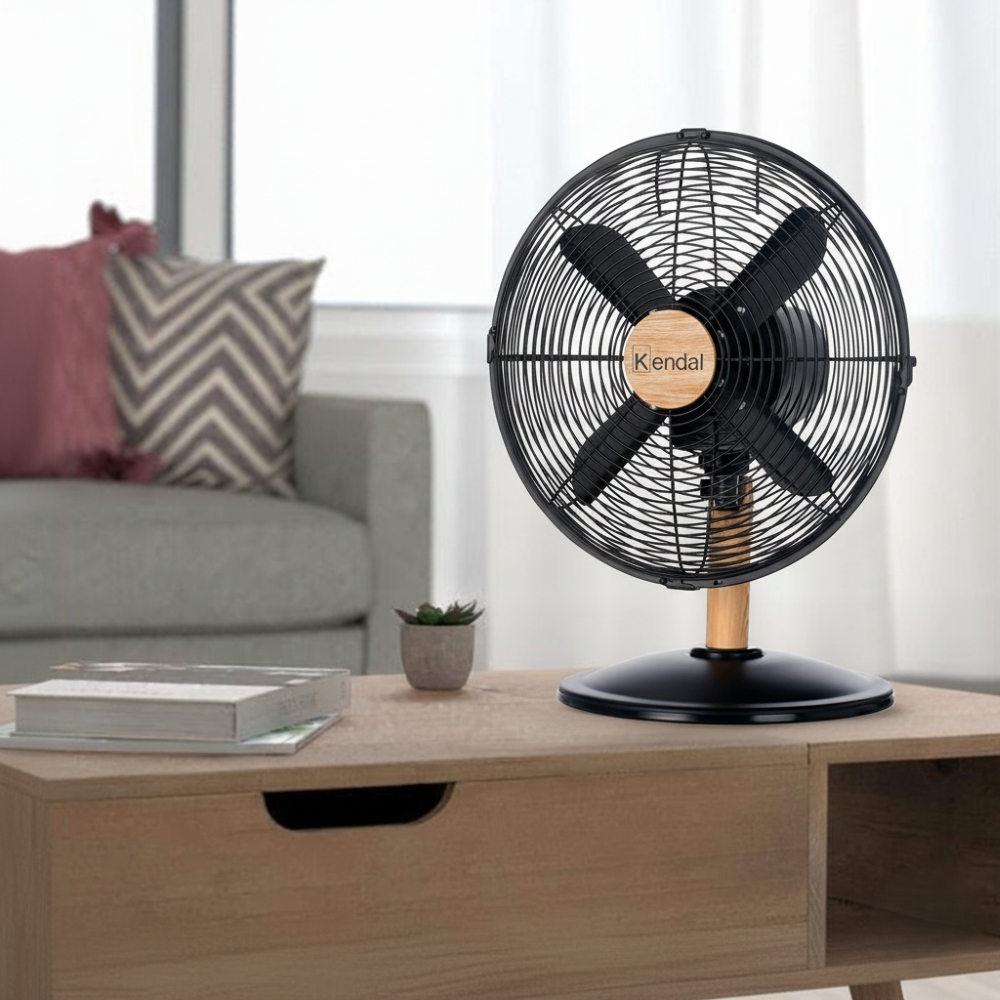 VENTILADOR SOBREMESA 12 PULGADAS KZF-1214D METAL MADERA - 7