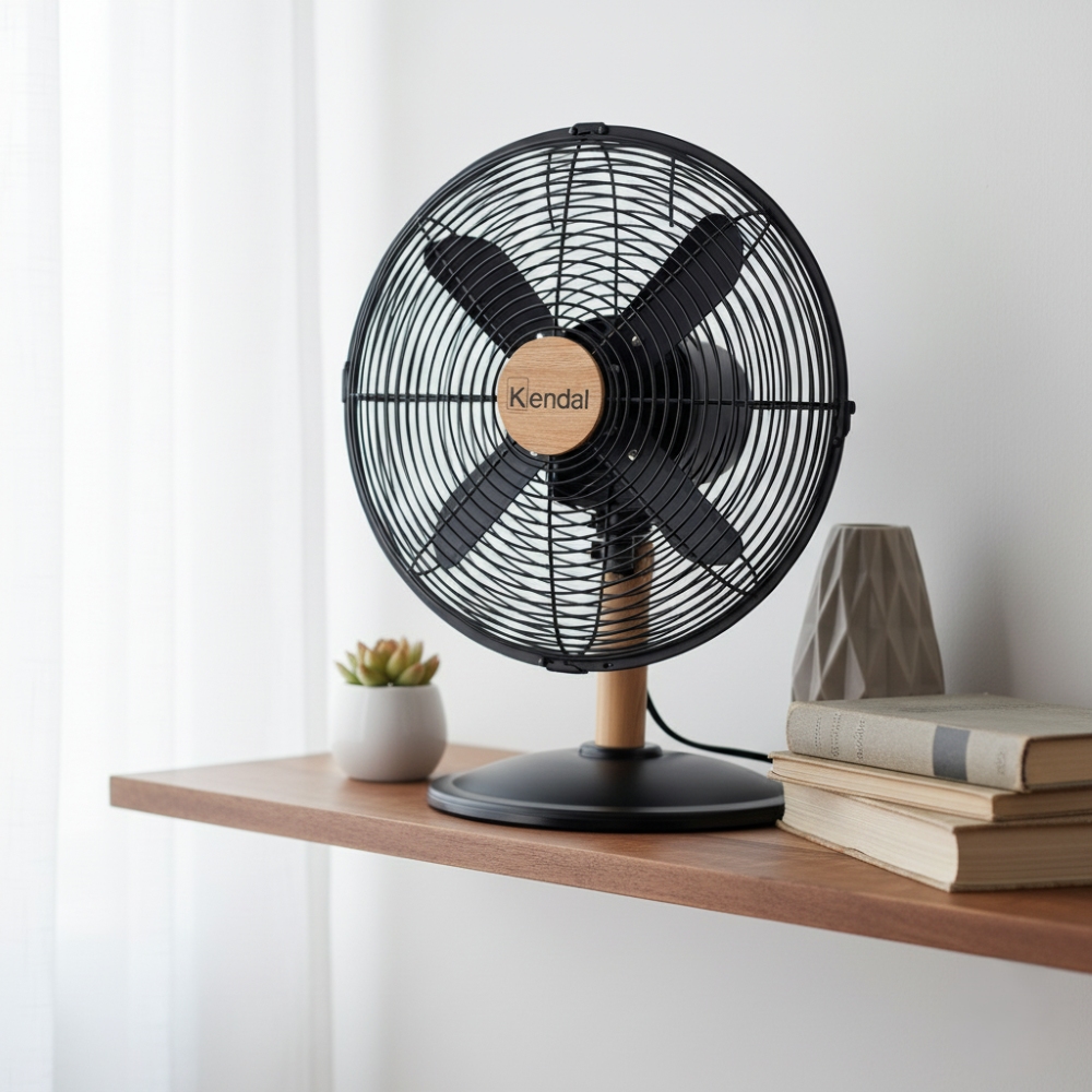 VENTILADOR SOBREMESA 12 PULGADAS KZF-1214D METAL MADERA - 8