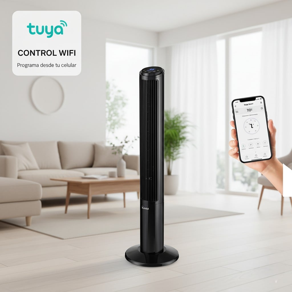 VENTILADOR DE TORRE CON WIFI 3 VELOCIDADES SILENCIOSO KVT-K4007KW - 3