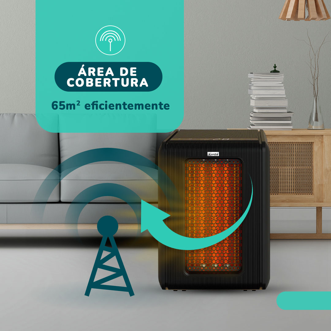 ESTUFA INFRAROJA GOLDEN TUBE KENDAL NEGRA 65M2- 2000W NEGRO - 3