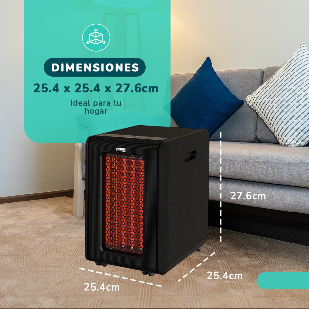 ESTUFA INFRAROJA GOLDEN TUBE KENDAL NEGRA 65M2- 2000W NEGRO - 4