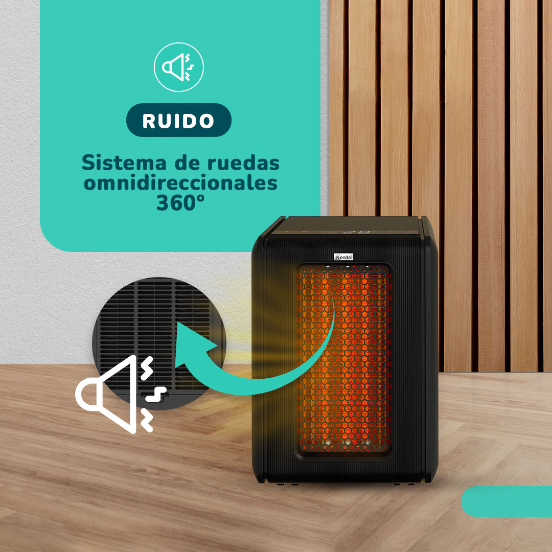 ESTUFA INFRAROJA GOLDEN TUBE KENDAL NEGRA 65M2- 2000W NEGRO - 5