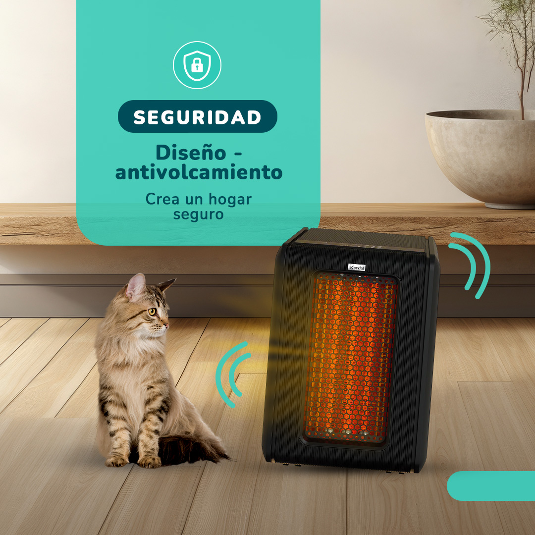 ESTUFA INFRAROJA GOLDEN TUBE KENDAL NEGRA 65M2- 2000W NEGRO - 6