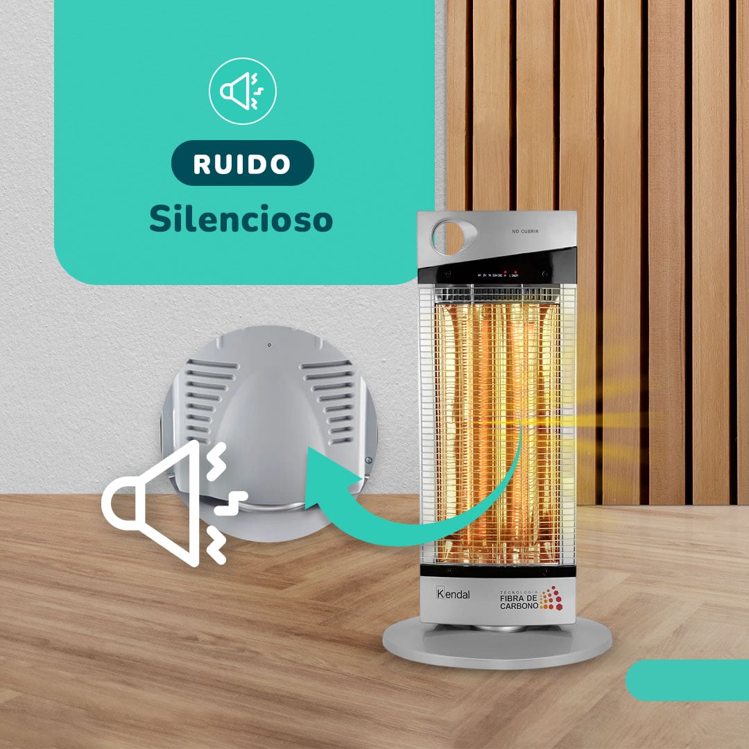 ESTUFA ELECTRICA FIBRA DE CARBONO KENDAL NSB_120K6 SILVER