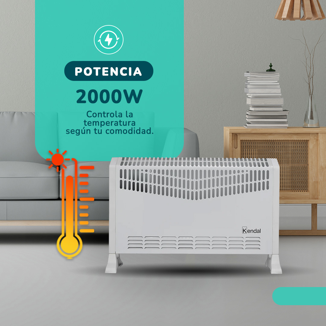 ESTUFA ELECTRICA CONVECTOR TURBO KENDAL KCH-2020 - 3