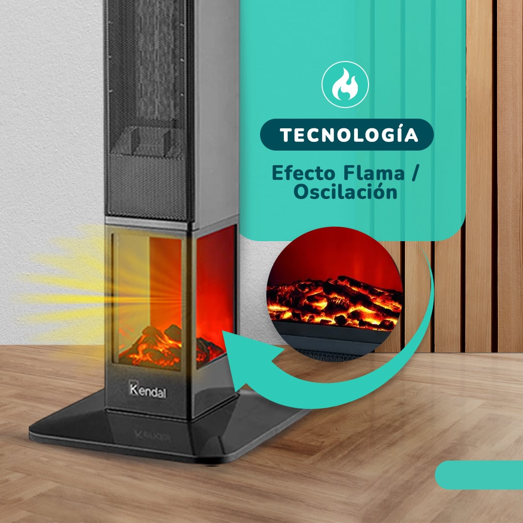 ESTUFA ELECTRICA PTC KENDAL TOUCH KCE-EMBER1 20M2 POTENCIA 2000 W - 3