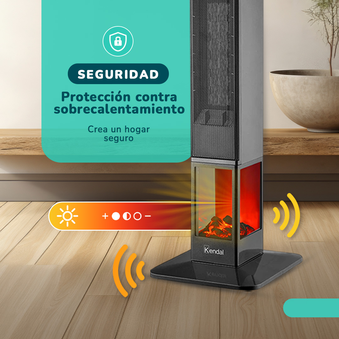 ESTUFA ELECTRICA PTC KENDAL TOUCH KCE-EMBER1 20M2 POTENCIA 2000 W - 4