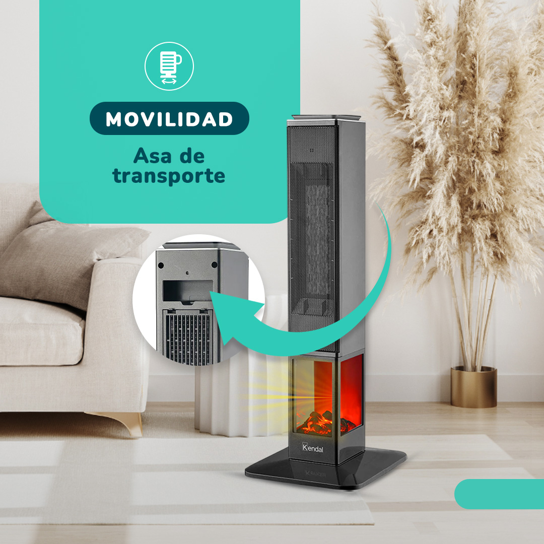 ESTUFA ELECTRICA PTC KENDAL TOUCH KCE-EMBER1 20M2 POTENCIA 2000 W - 7