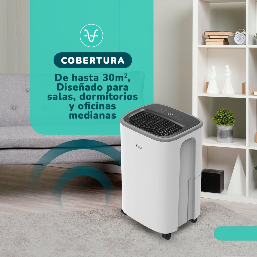 DESHUMEDECEDOR Y PURIFICADOR KENDAL KD-PD12R CON FILTRO MIXTO CAPACIDAD 12 LT COBERTURA 30M2 POTENCIA 190W - 7