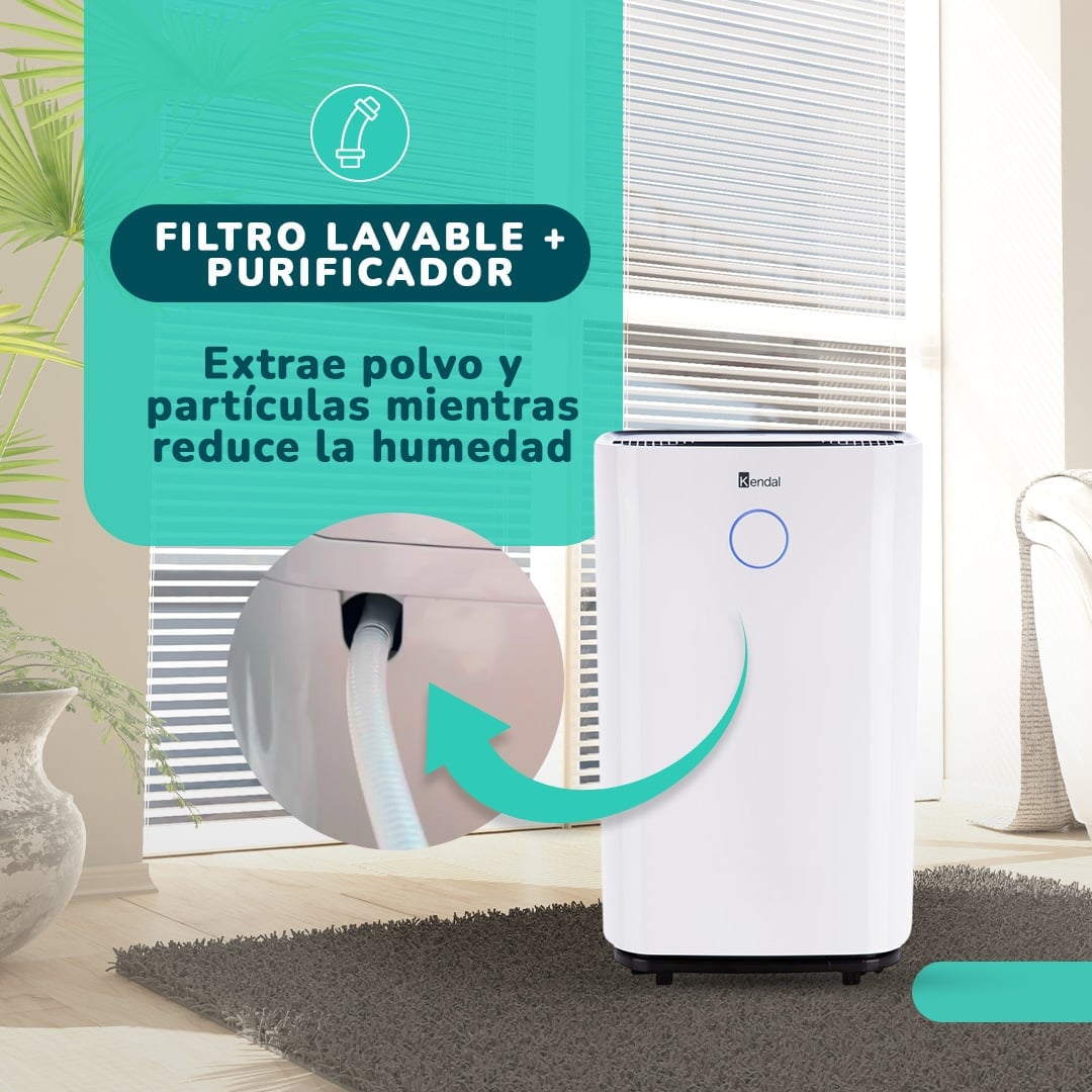 DESHUMEDECEDOR Y PURIFICADORK ENDAL 20 LT COBERTURA 30M2 POTENCIA 325W OL20-D025C - 4