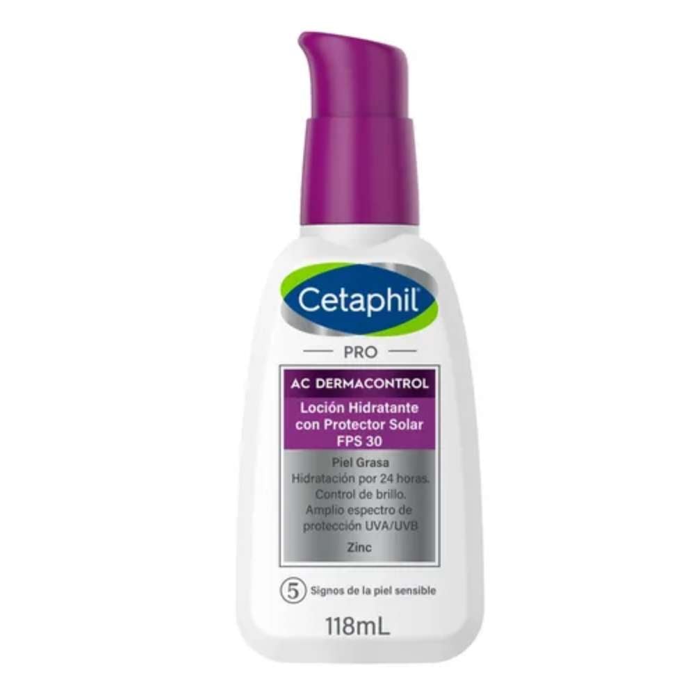 CETAPHIL LOCIÓN HIDRATANTE PRO AC DERMACONTROL + FPS 30 118ML PIEL GRASA - 1