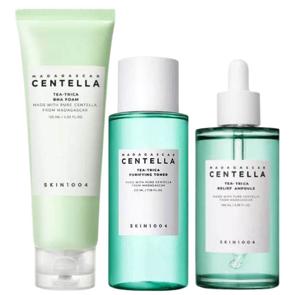 SKIN1004 PACK TEA-TRICA BHA FOAM + TEA-TRICA PURIFYING TONER + TEA-TRICA RELIEF AMPOULE 100ML - 1