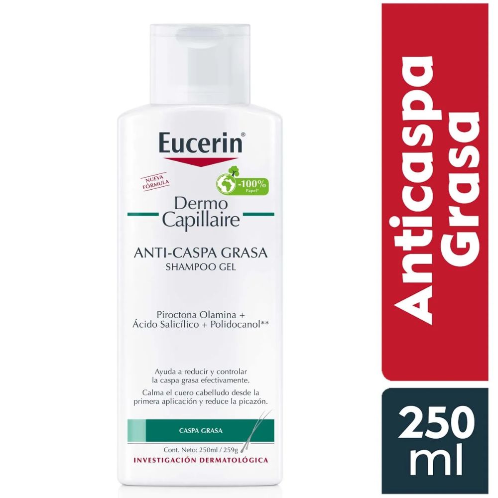 EUCERIN SHAMPOO DERMO CAPILLAIRE ANTI-CASPA GRASA 250ML - 1