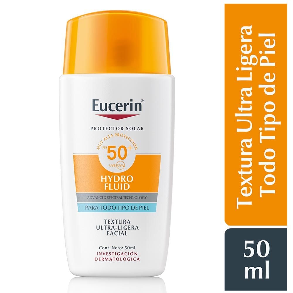 EUCERIN SUN HYDRO FLUID TEXTURA ULTRA LIGERA FPS50+ 50ML - 1