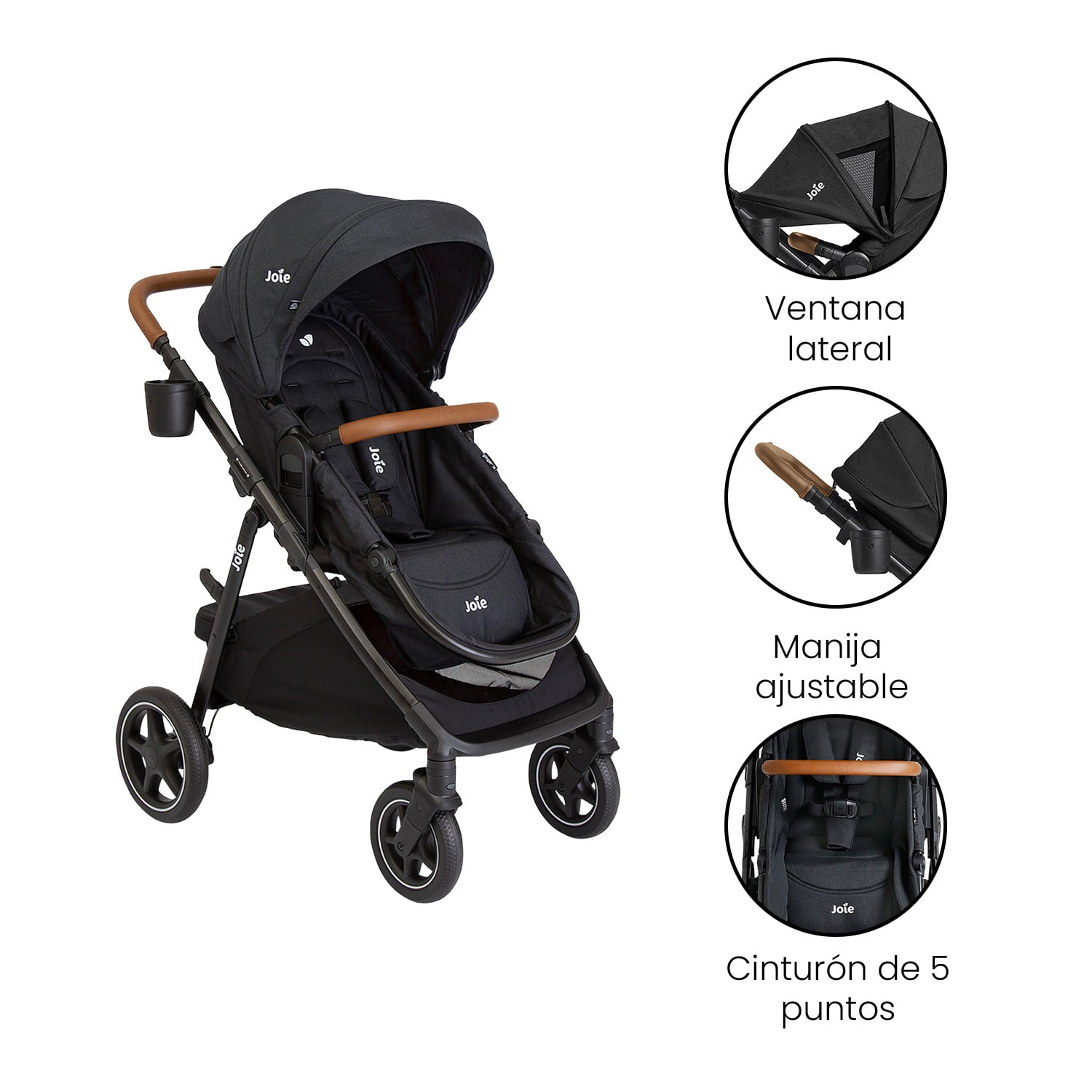 COCHE TRAVEL SYSTEM 4 EN 1 GINGER LX JOIE SHALE - 2