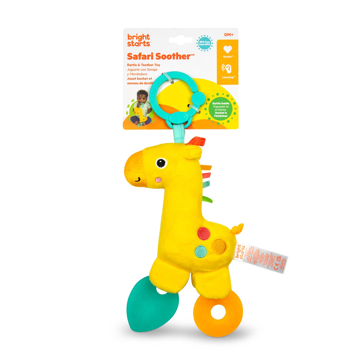 SONAJERO BEBE RATTLE N TEETER PLUSH 13084 BRIGHT STARTS - 1
