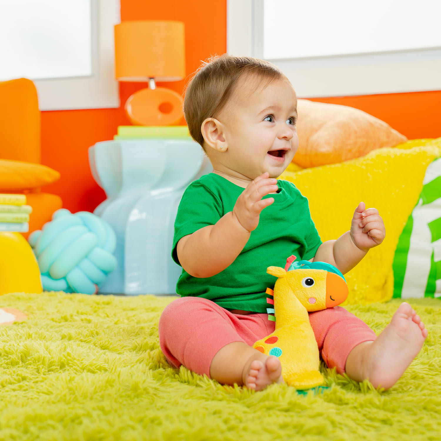 SONAJERO BEBE RATTLE N TEETER PLUSH 13084 BRIGHT STARTS - 7