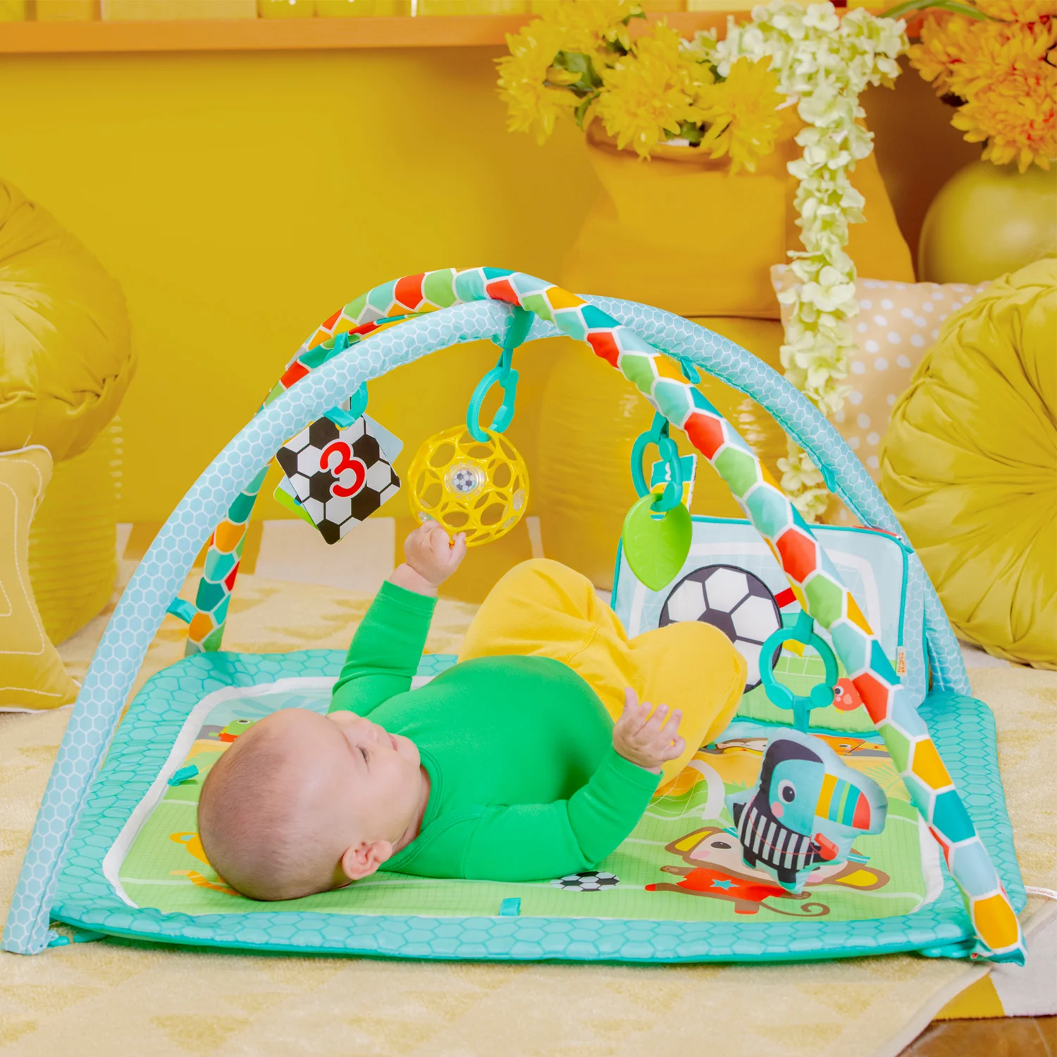 GIMNASIO DE ACTIVIDADES PARA BEBÉ BRIGHT STARTS GRIP Y KICK OBALL - 4