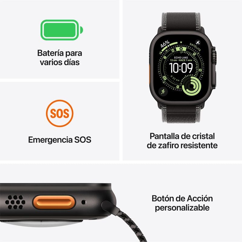 APPLE WATCH ULTRA 3 GPS + CELULAR 49MM - BLACK TITANIUM - 2