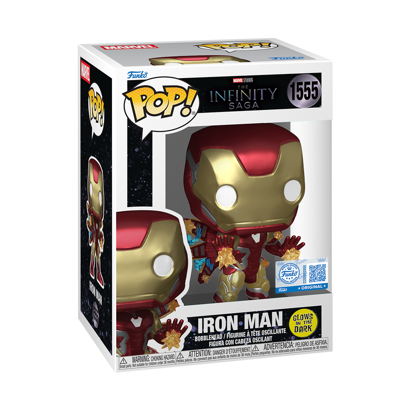 FUNKO POP IRON MAN 1555 GLOW IN THE DARK SPECIAL EDITION - 1