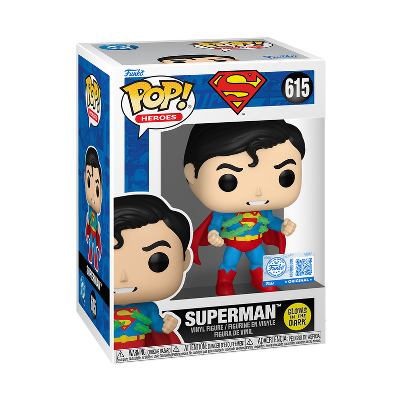 FUNKO POP SUPERMAN 615 EXCLUSIVO GLOW IN THE DARK - 1