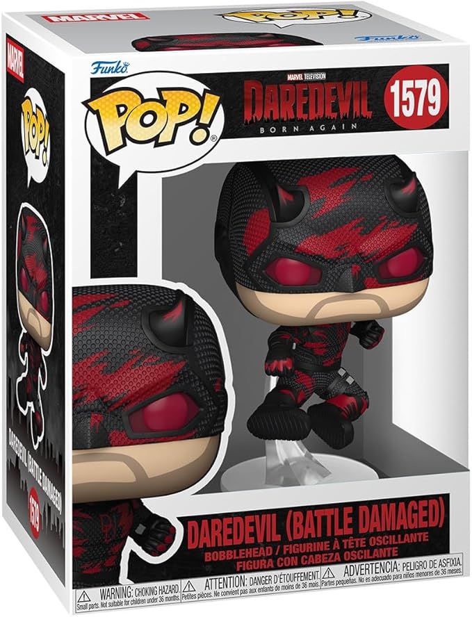 FUNKO POP DAREDEVIL 1579 BATTLE DAMAGED BORN AGAIN - 1