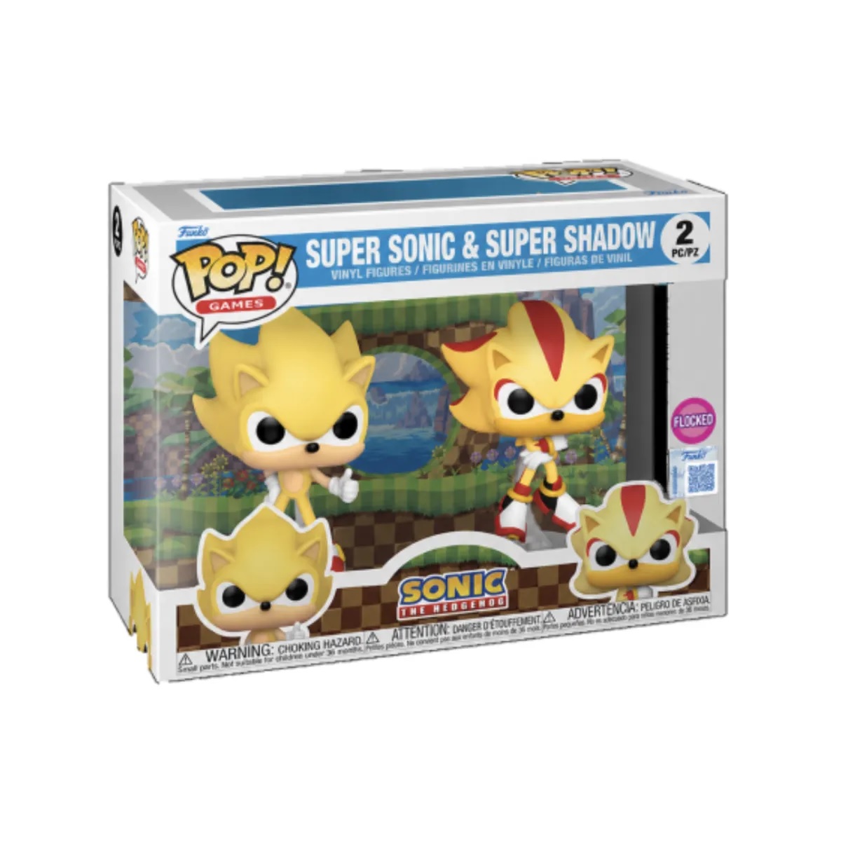 FUNKO POP SUPER SONIC Y SUPER SHADOW FLOCKED SPECIAL EDITION - 1