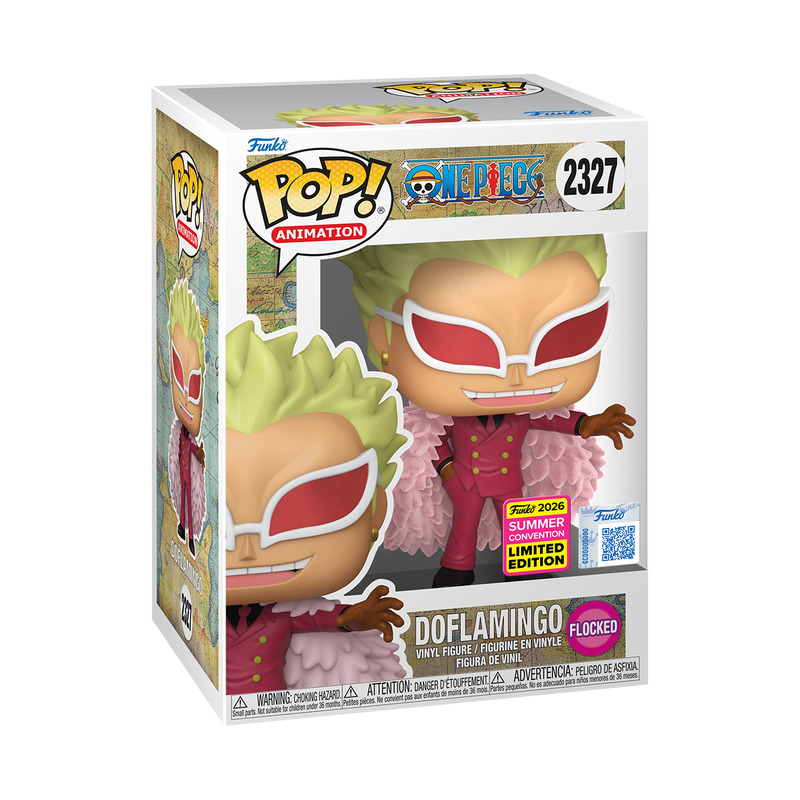 FUNKO POP DOFLAMINGO 2327 FLOCKED EXCLUSIVO SUMMER CONVENTION ONE PIECE - 1