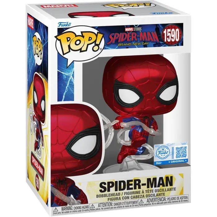 FUNKO POP SPIDERMAN 1590 BRAND NEW DAY SPECIAL EDITION METALLIC - 1