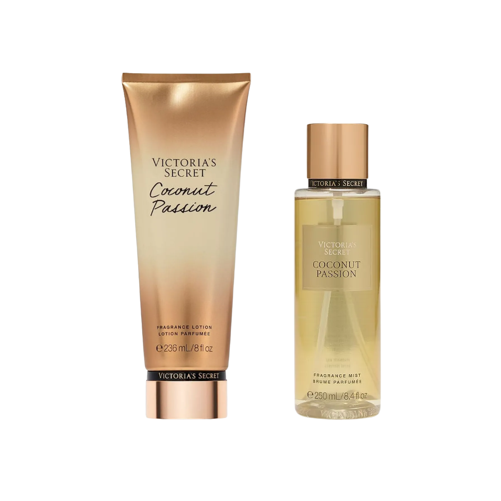 PACK X2 COCONUT PASSION VICTORIAS SECRET MIST Y CREMA - 1