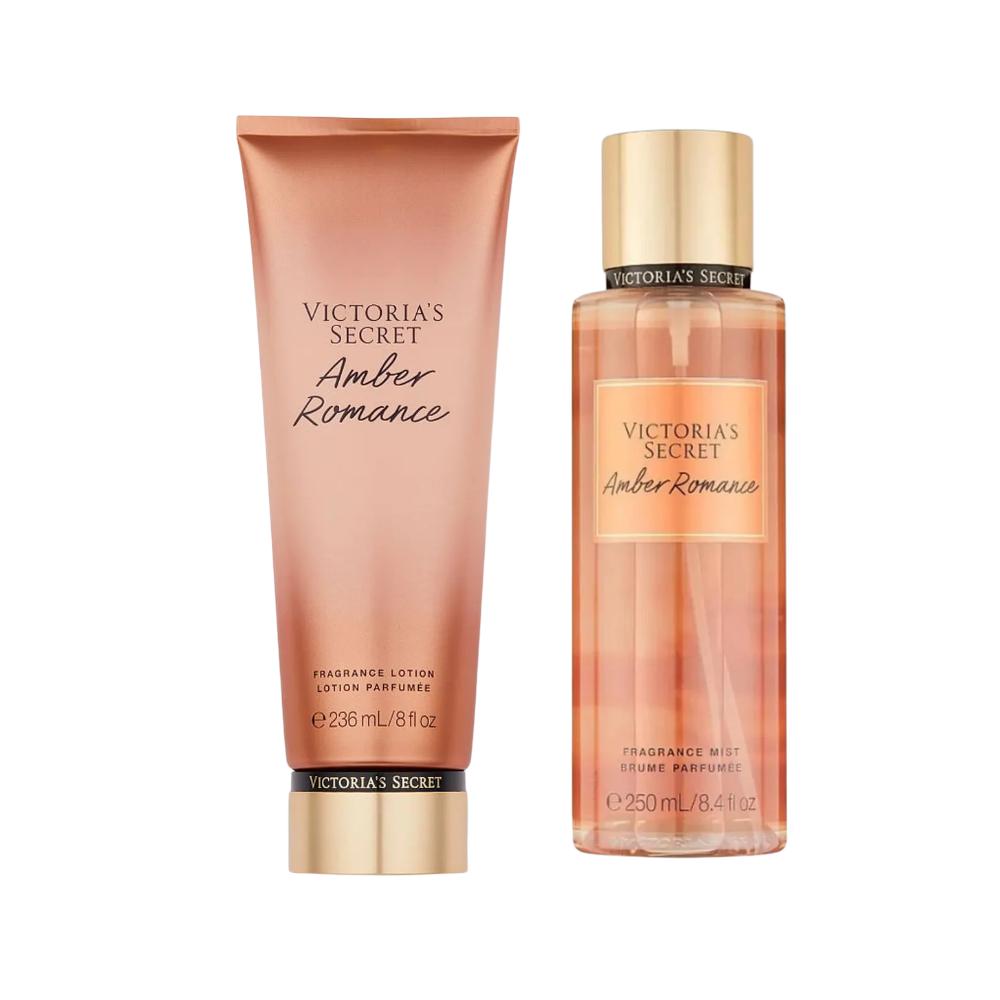 PACK X2 AMBER ROMANCE VICTORIAS SECRET MIST Y CREMA - 1