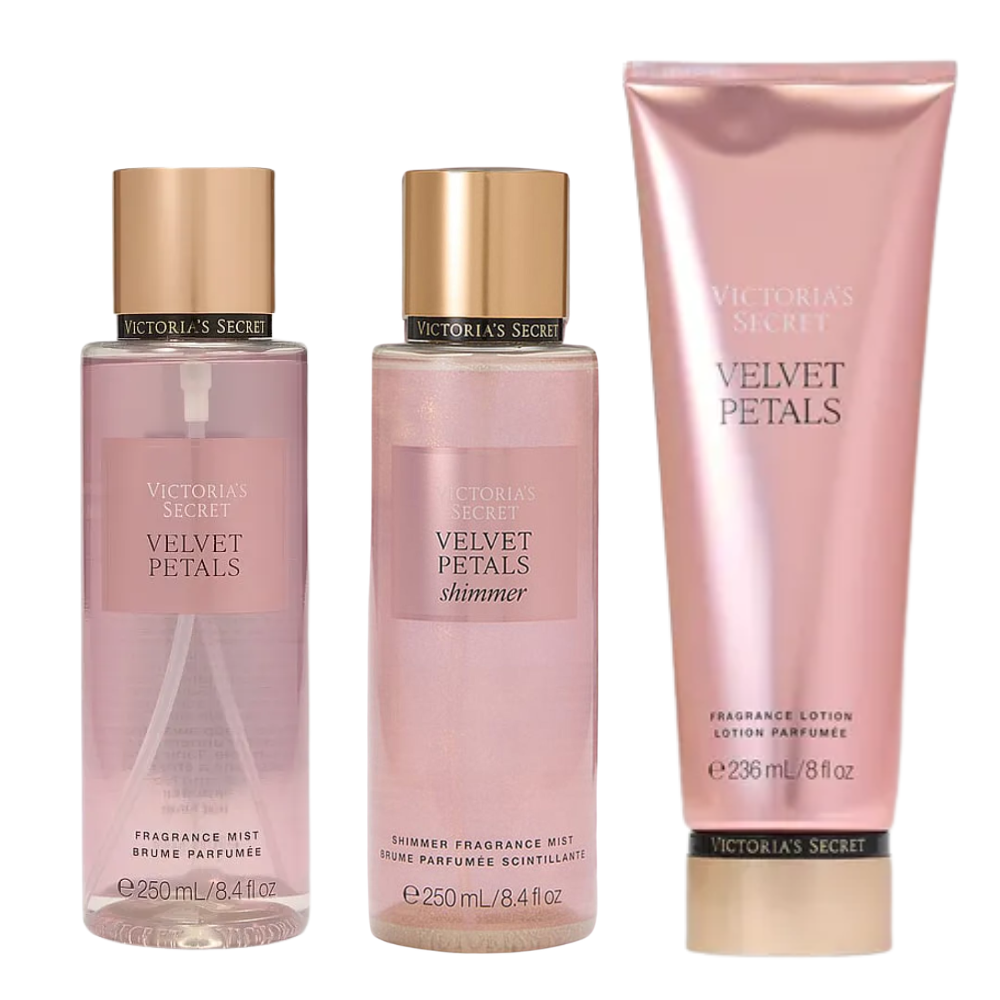 PACK X3 VELVET PETALS VICTORIAS SECRET MIST Y CREMA - 1