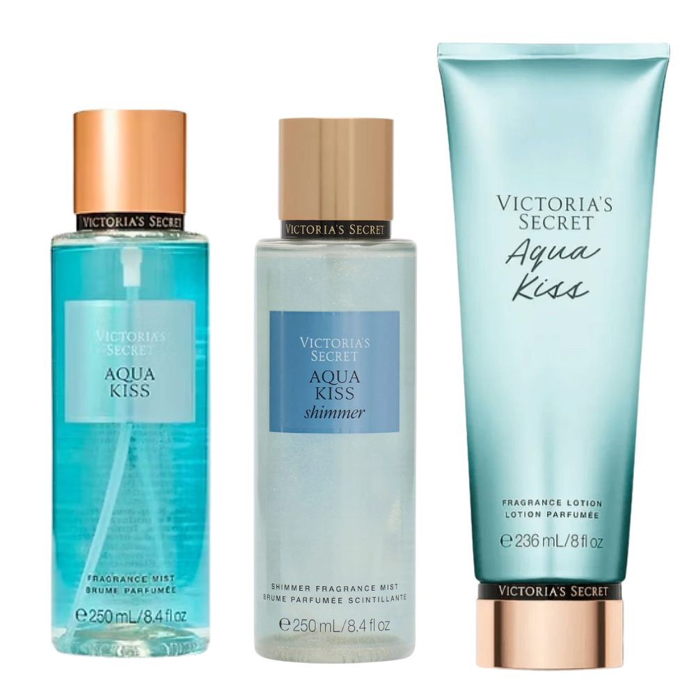 PACK X3 AQUA KISS VICTORIAS SECRET MIST Y CREMA - 1