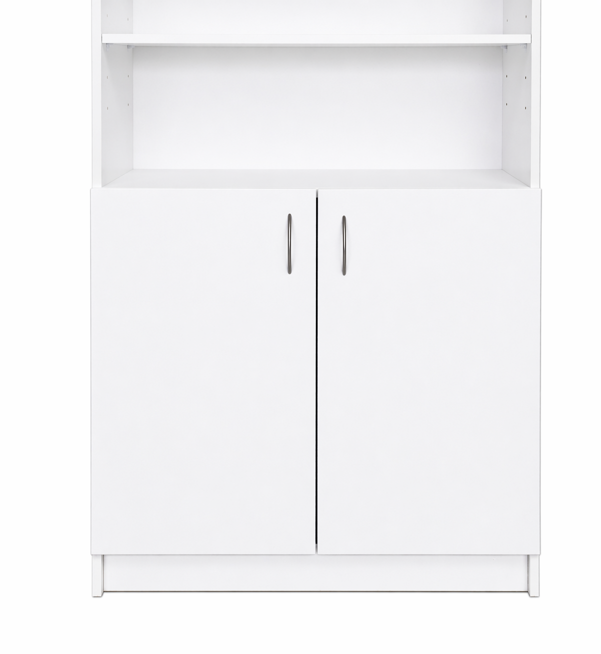 ESTANTE LIBRERO ALTO KIRA CON REPISAS 2 PUERTAS MELAMINA BLANCO - 4