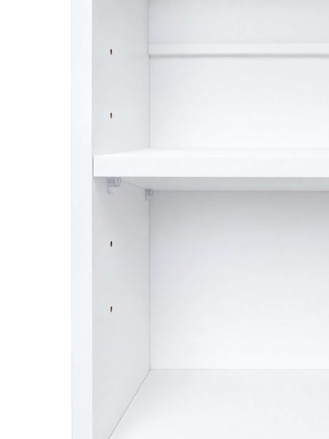 ESTANTE LIBRERO ALTO KIRA CON REPISAS 2 PUERTAS MELAMINA BLANCO - 5