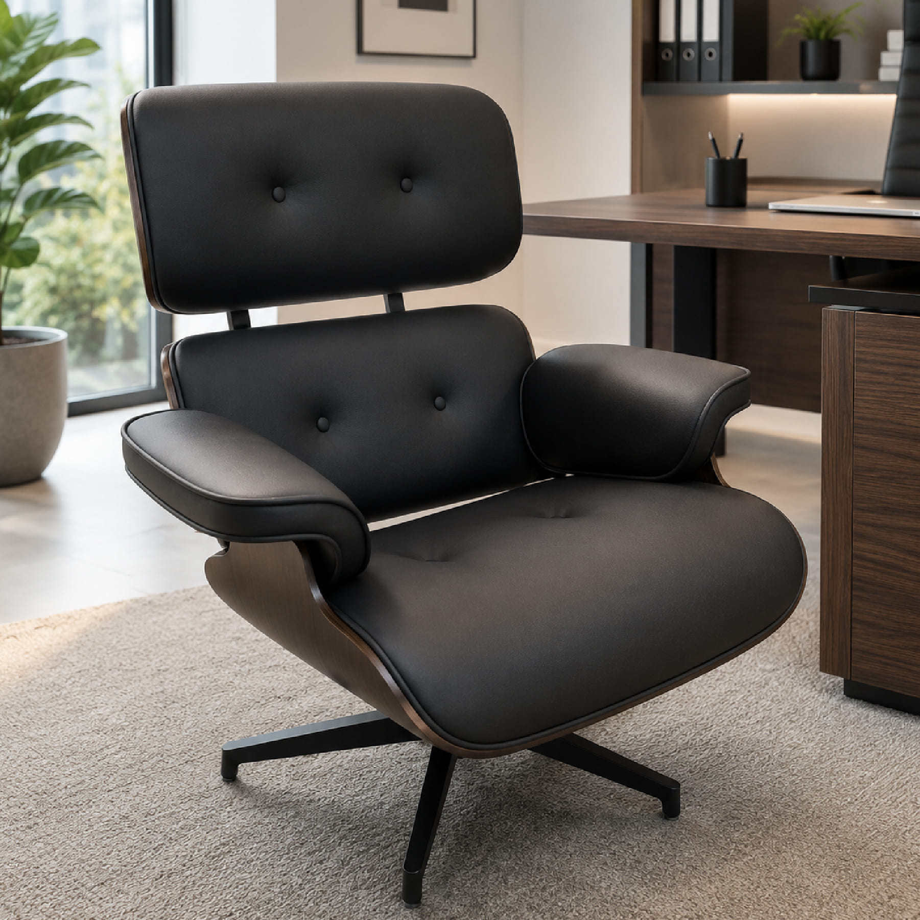 SILLON EJECUTIVO NEGRO MUEBLEO - 1